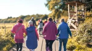 Some ALGSO members walking during an event.
