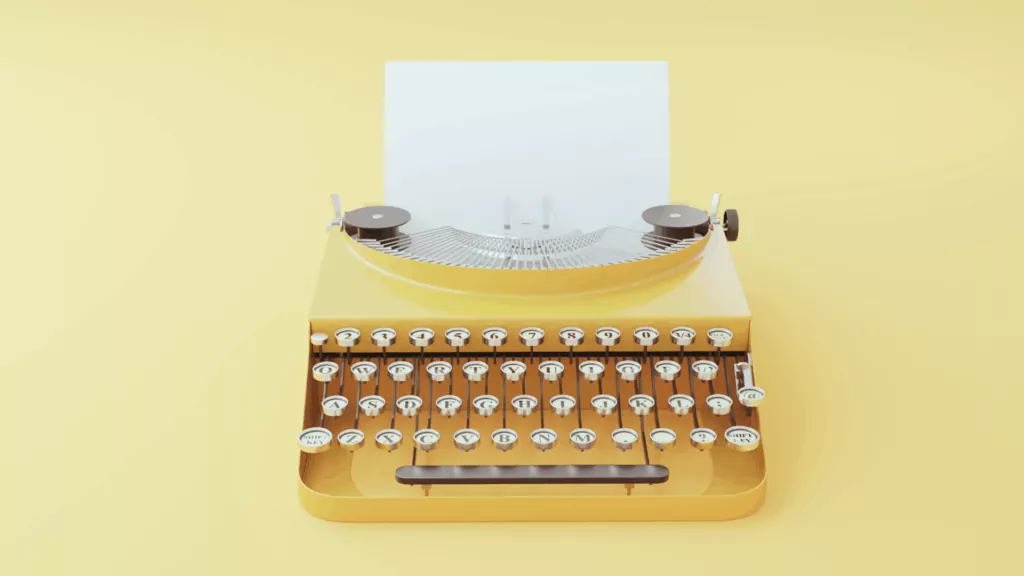 ALGSO's blog banner, showing a typewriter, ready to write an article