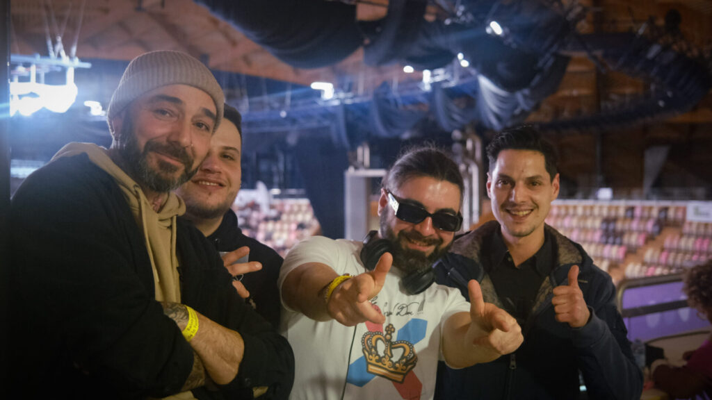 The DJs at the Relais pour la Vie 2025 Luxembourg, at their music stations