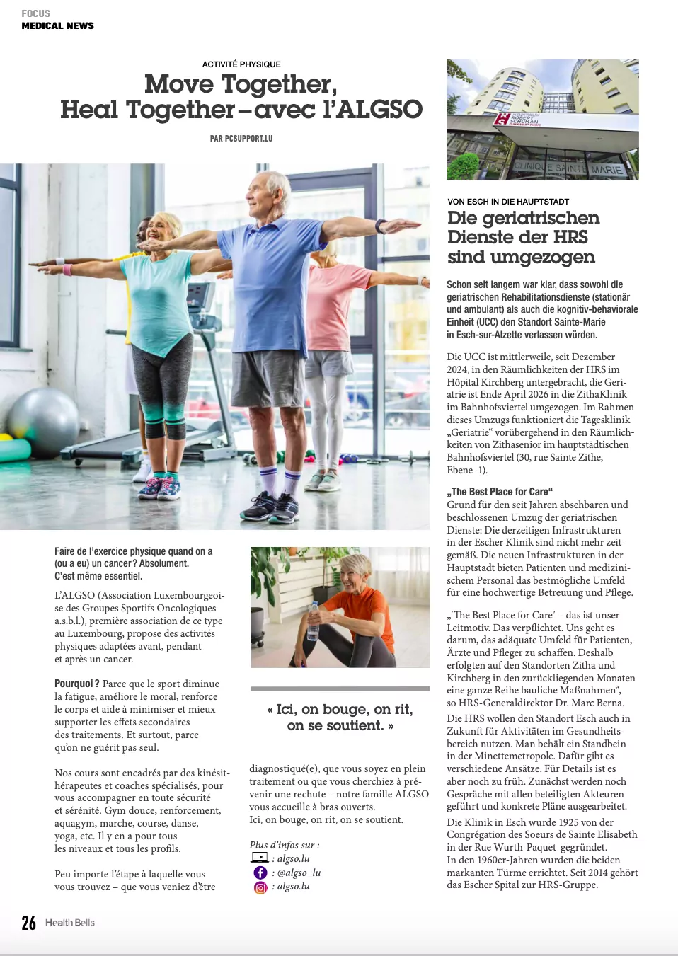 Article on the ALGSO in Health Bells' 13th edition on Oncology.